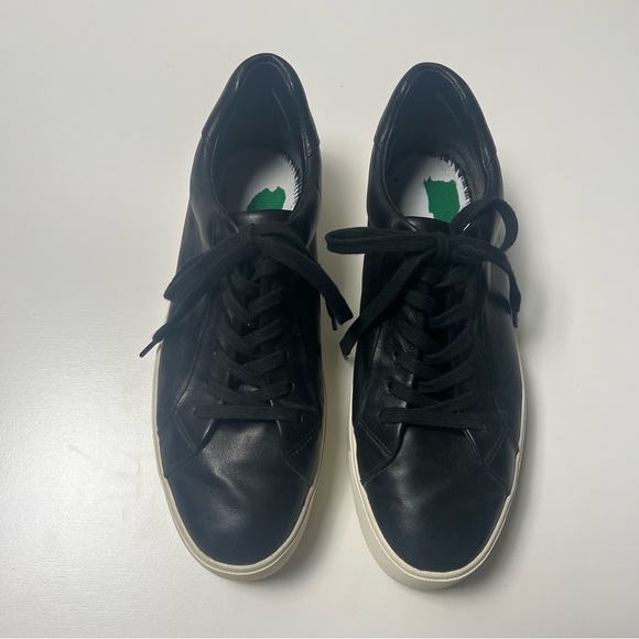 VINCE Benfield Black Leather Platform Lace Up Sneaker (Women) SZ 10 - Picture 8 of 10